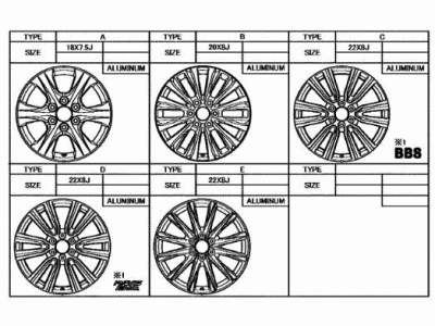 Lexus 42611-60G00 WHEEL, DISC