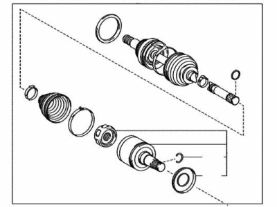 Lexus 43410-60170 SHAFT ASSY, FR DRIVE