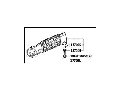 Lexus 17751-70170 INLET, AIR CLEANER