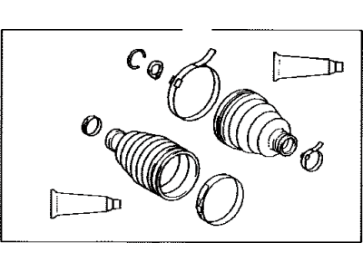 Toyota 04428-08080 Front Cv Joint Boot Kit, In Outboard, Left
