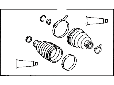 Lexus 04428-08080 Boot Kit, Front Drive Shaft, In & Outboard, LH