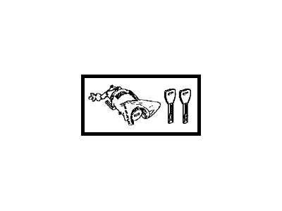 Lexus 69052-48100 Door Lock Cylinder & Key Set, Left