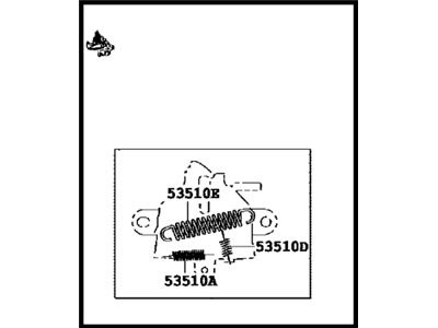 Lexus 53510-48250 Hood Lock Assembly