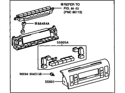 Lexus 55902-24060 Panel Sub-Assy, Air Conditioner