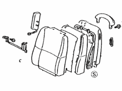 Lexus 71430-24400-A0 Back Assy, Front Seat, RH(For Separate Type)