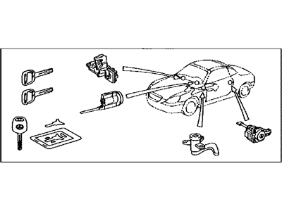 Lexus 69005-24310 Cylinder & Key Set