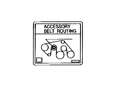 Lexus 11296-50290 Label, Engine Service Information