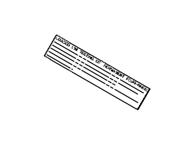 Lexus 11282-74010 Label, Loaded Testing Caution