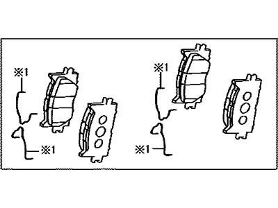 Toyota 04465-33440 Front Disc Brake Pad Set