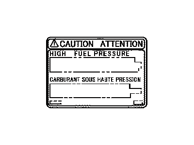 Lexus 11293-31120 Label, Engine Caution