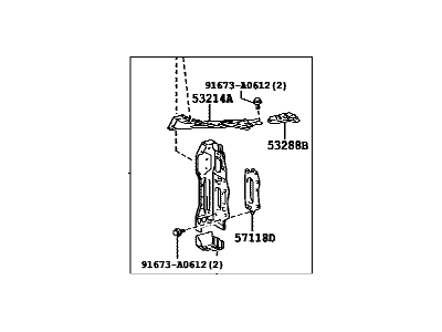 Lexus 53203-53904 Support Sub-Assy, Radiator, LH