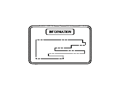 Lexus 11294-28010 Label, Leak Detection Pump Information