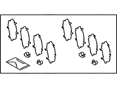 Lexus 04945-22151 Shim Kit, Anti Squeal, Front