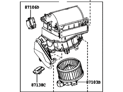 Toyota 87130-33200 Blower Assembly