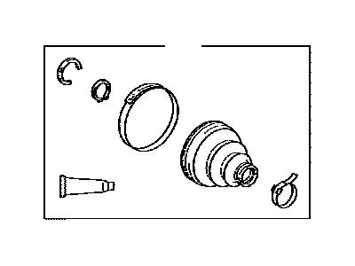 Toyota 04439-12011 Rear Cv Joint Boot Kit, Inboard Joint, Left