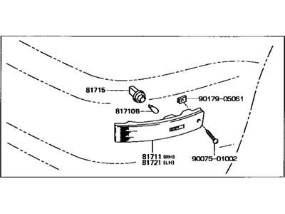 Lexus 81740-59015 Lamp Assy, Front Marker, LH