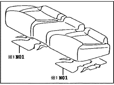 Lexus 71075-50640-A0 Rear Seat Back Cover (For Bench Type)