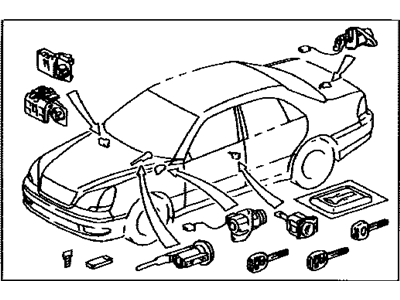 Lexus 69005-50581 Cylinder & Key Set