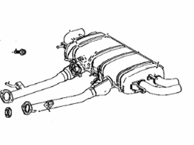 Lexus 17405-38041 Rear Exhaust Pipe Assembly Low