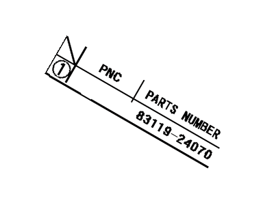 Toyota 83119-24070 Bulb, W/SOCKET