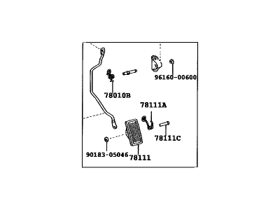 Lexus 78010-30030 Rod Assy, Accelerator Pedal