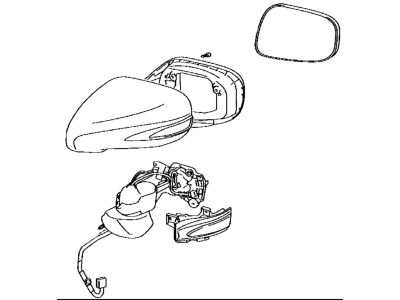 Lexus 87940-33840-A0 Mirror Assy, Outer Rear View, LH