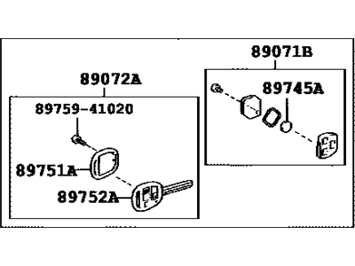 Lexus 89070-48811 Door Control Transmitter Assembly