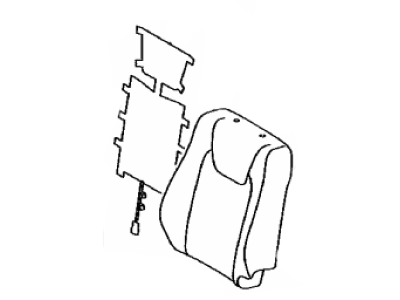 Lexus 71074-0E230-A1 Front Seat Back Cover Sub-Assembly, Left (For Separate Type)