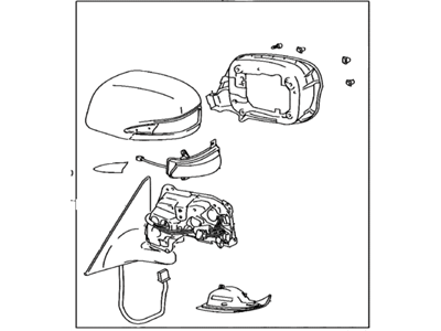 Lexus 87901-30280-A0 Mirror Sub-Assy, Outer Rear View, RH