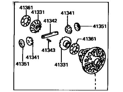 Toyota 41301-24030 Rear Differential Case Sub-Assembly