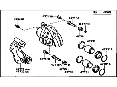 Lexus 47750-30400 Driver Disc Brake Cylinder Assembly