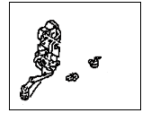 OEM 1995 Lexus LS400 Rear Door Lock Assembly, Left - 69340-50020