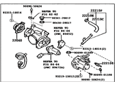 OEM 2001 Lexus LS430 Body Assembly, Throttle - 22030-50160