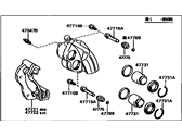 OEM 1997 Lexus GS300 Driver Disc Brake Cylinder Assembly - 47750-30400