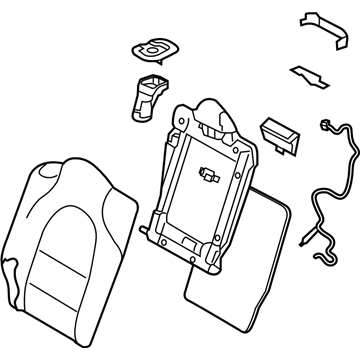 Infiniti 88600-5DA4A Back Assy-Rear Seat, RH