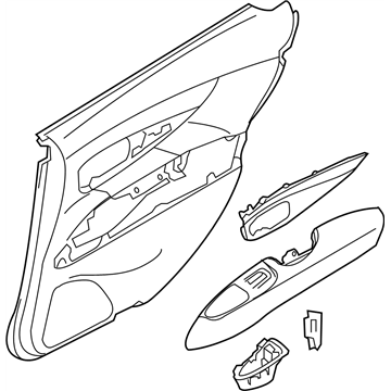 Infiniti 82900-1MA5A Finisher Assy-Rear Door, RH