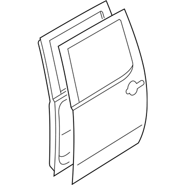 Nissan 82100-EB030 Door-Rear, RH