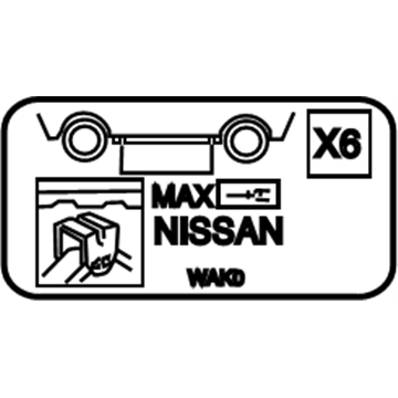 Nissan 99555-CE817 Label-Caution Jack Setting
