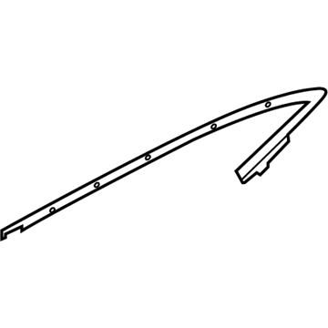 Infiniti 82281-4GA0A Moulding-Rear Door Sash, LH