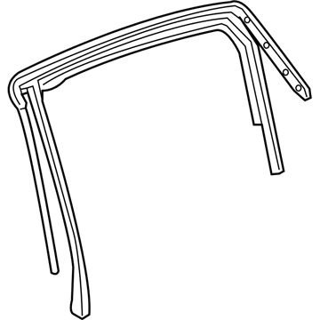 Mopar 68144964AB WEATHERSTRIP-Rear Door Flush Glass