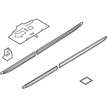 Honda 08P05-THR-120 Body Side Molding (CRYSTAL BLACK PEARL)