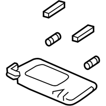 Honda 83230-TLA-A11ZA Sunvisor Assembly, Passenger Side (Cashmere Ivory) (Mirror)