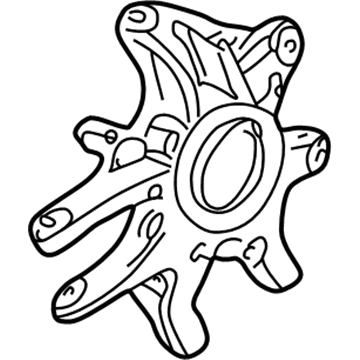 2W4Z-5B716-AA, Genuine Ford Parts, Knuckle And Hub Assembly