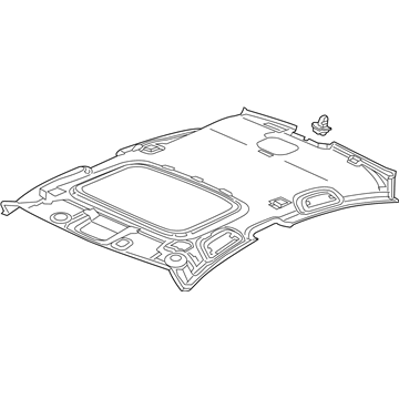 Acura 83200-TV9-A21ZC Lining Assembly, Roof (Graphite Black) (Sunroof)