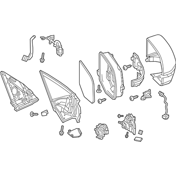 Acura 76200-TZ6-C14ZY Mirror Assembly (Platinum White Pearl)