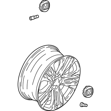 Honda 08W19-TVA-100D 19-Inch Black lloy Wheel