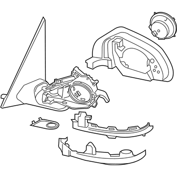 BMW 51-16-8-738-373 HEATED OUTSIDE MIRROR, MEMOR
