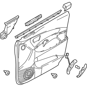 Hyundai 82301-2E480-2A Panel Complete-Front Door Trim, LH
