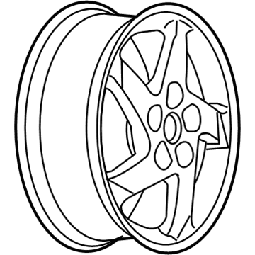 GM 9595909 Wheel Rim-16X6.5J Aluminum 52Mm Outside 115.0 Bellcrank *Polished