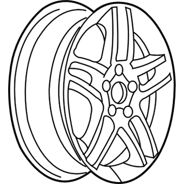 GM 9595977 Wheel Rim-17X6.5J Aluminum 52Mm Outside 115.0 Bellcrank *Polished